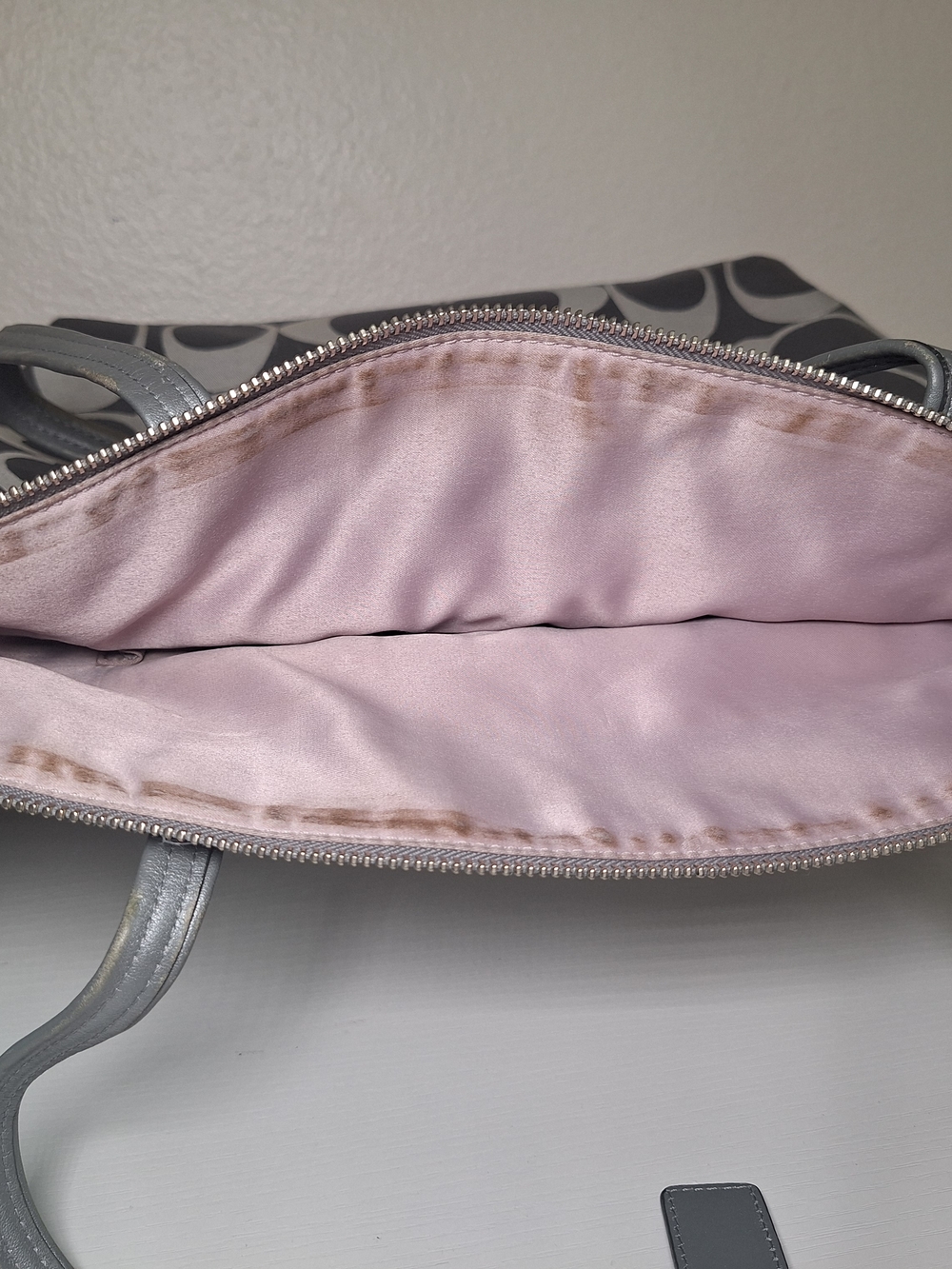 Coach Silver Gray Signature Tote - Picture 11 of 13